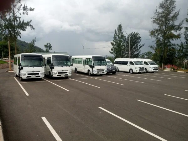 Bus coasters for group transport in Kigali